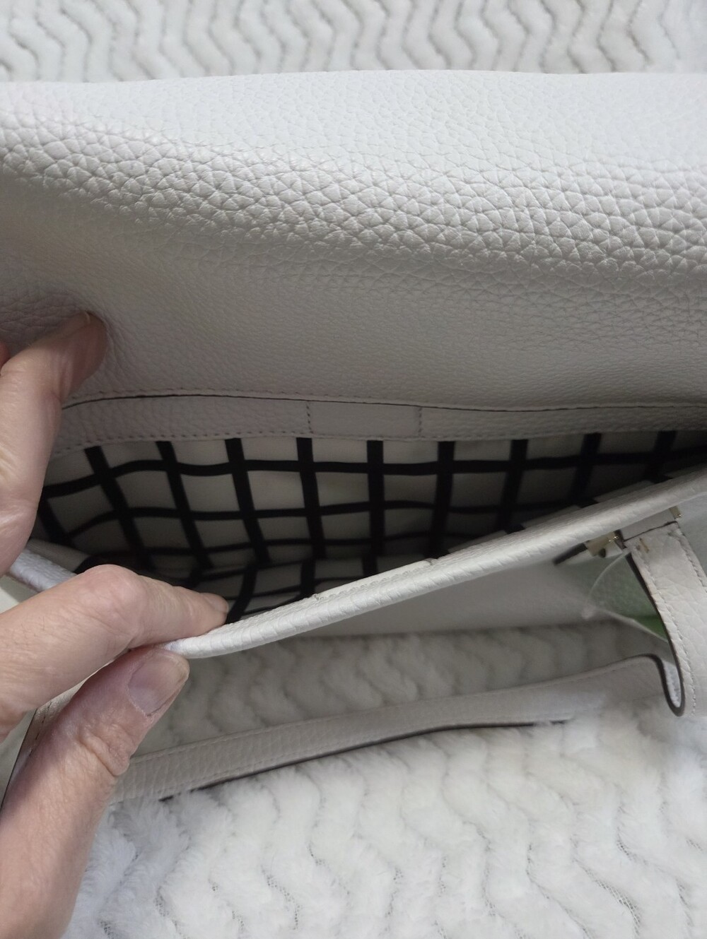 Kate Spade Bright White Leather Holden Satchel Crossbody - Picture 6 of 10
